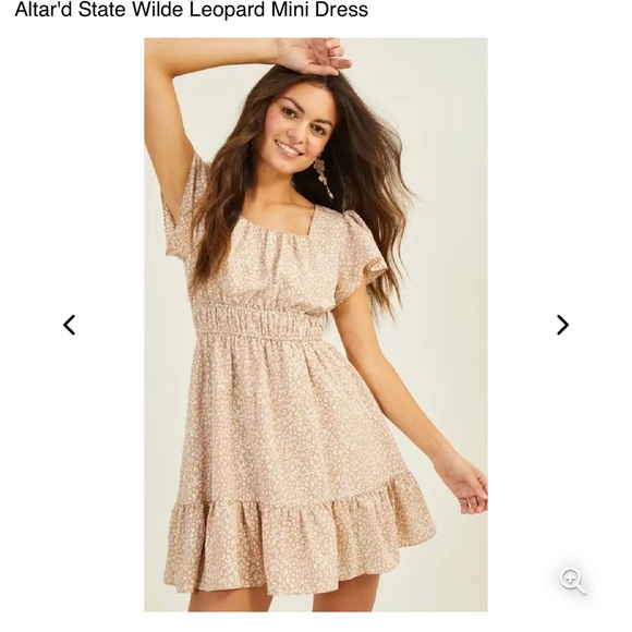 Altar'd State Wilde Leopard Mini Dress size medium - Picture 1 of 8